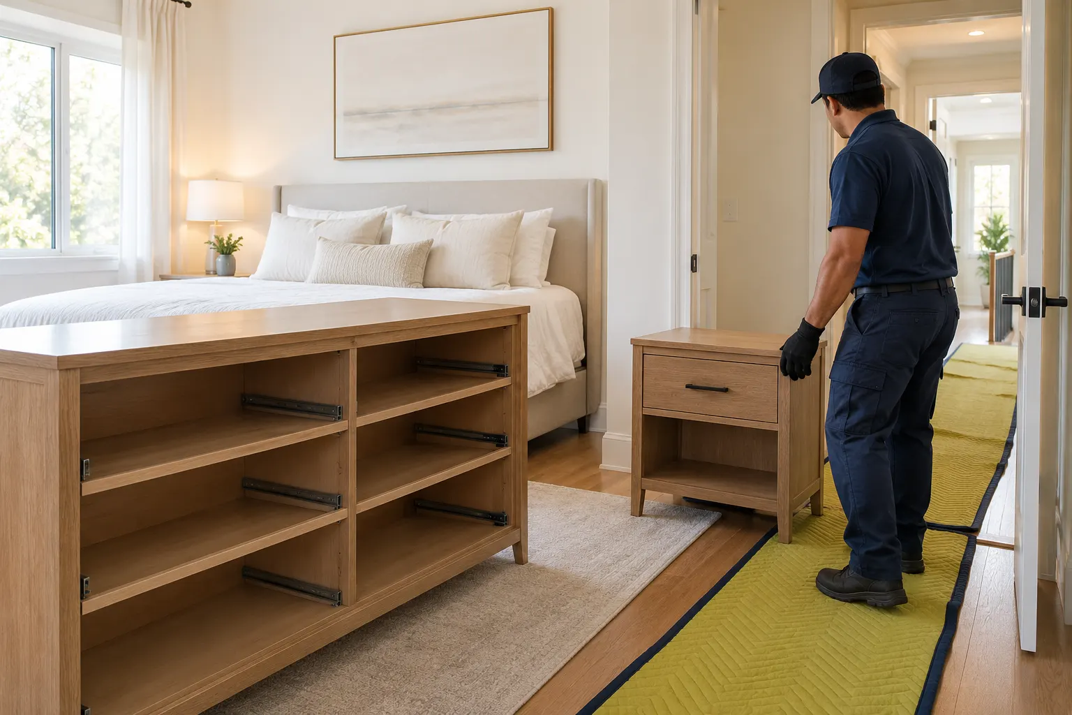 Bedroom Furniture Removal service scene