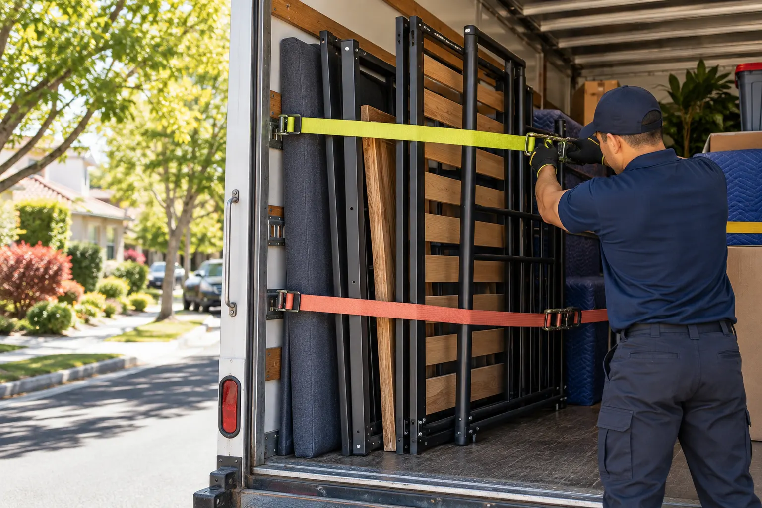 Prepared access and loading for futon removal